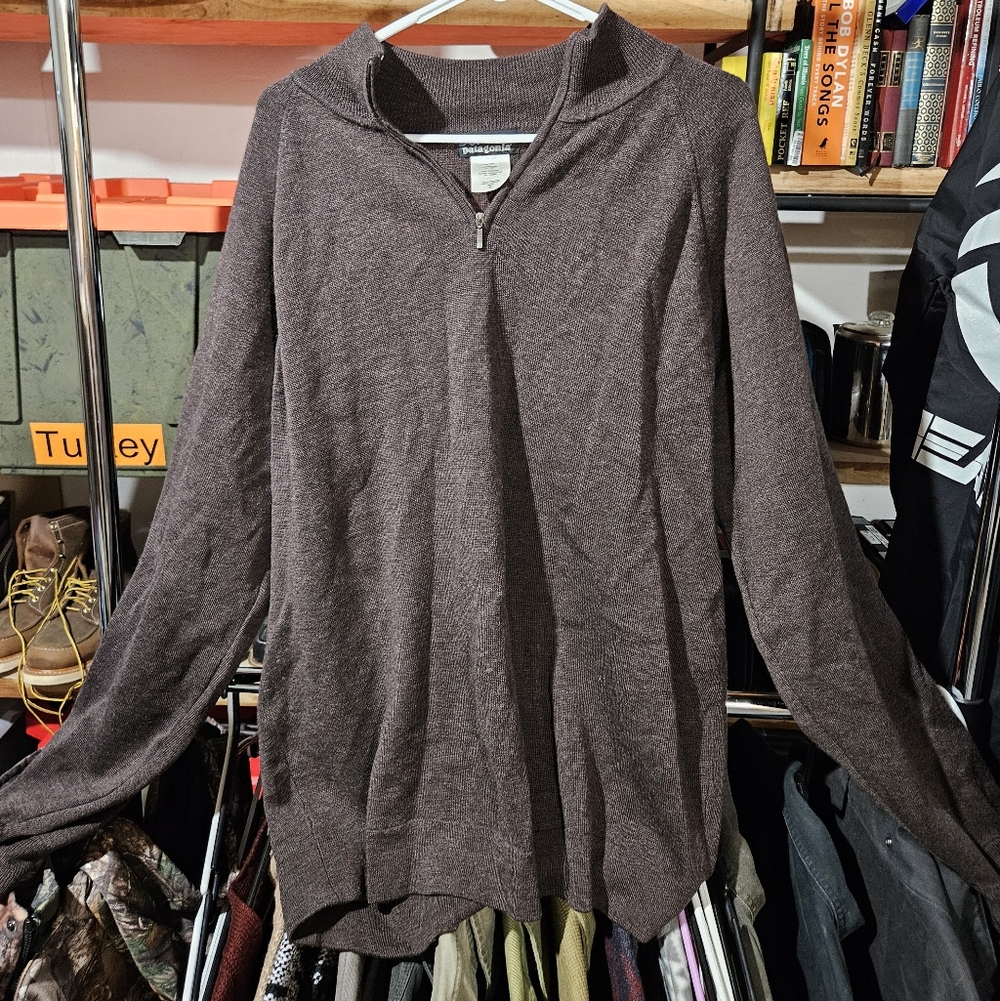 Patagonia Men's Zip-Up Sweater Brown Heather